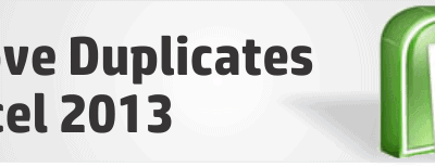 How to remove duplicates in Excel 2013